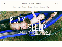 Tablet Screenshot of frymansboatdock.com